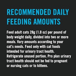 Recommended daily feeding amounts