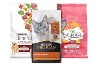 Small plastic pet food bags