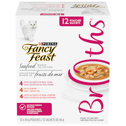 Fancy Feastᴹᴰ Bouillons Collection Bisque de Fruits de Mer Complément pour Chats Gourmet