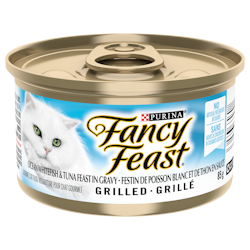 Fancy Feastᴹᴰ Grillé Festin de Poisson Blanc et de Thon en Sauce Nourriture pour Chats Gourmet