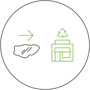 icon showing how to recycle shrink wrap