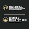 Rice & oat meal, vitamin A & omega-6 fatty acids