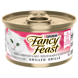 Fancy Feastᴹᴰ Grillé Festin de Saumon et de Crevettes en Sauce Nourriture pour Chat Gourmet