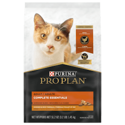 Pro Planᴹᴰ Adulte Complete Essentials Bouchées à la Viande Formule Poulet et Riz Nourriture Sèche pour Chats