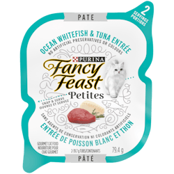 Fancy Feast Petites Pâté Entrée de Poisson Blanc et Thon Nourriture pour Chat Gourmet