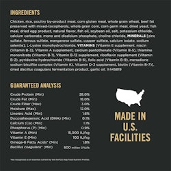 Ingredients & guaranteed analysis