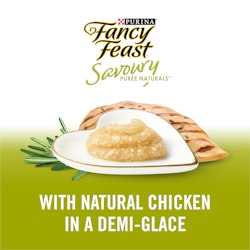 With natural chicken in a demi-glace