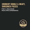 Crunchy kibble & meaty, shredded pieces