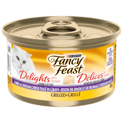 Fancy Feast® Delights with Cheddar Grilled Turkey & Cheddar Cheese Feast in Gravy Wet Cat Food