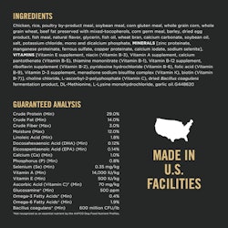 Ingredients & guaranteed analysis