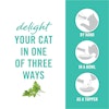 Delight your cat in one of three ways - by hand, in a bowl or as a topper