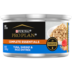 Pro Plan® Complete Essentials™ Tuna Shrimp & Rice Entrée in Sauce Adult wet cat food 