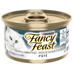 Fancy Feastᴹᴰ Pâté Festin de Saumon et de Crevettes Nourriture pour Chats Gourmet