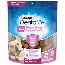 DentaLifeᴹᴰ Plus Soutien digestif Petit/Moyen Gâteries pour Chiens pour les Soins Buccodentaires