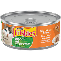 Friskies Chats d'Intérieur Pâté Dîner au Poulet avec Légumes du Jardin Nourriture Humide pour Chats