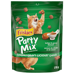 Friskies🅫 Party Mix🅫 Gravylicious🅫 Saveurs de Dinde et de Sauce Croquant