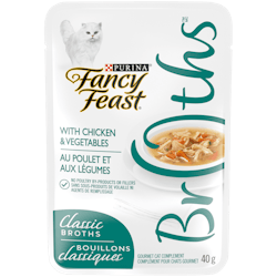 Fancy Feastᴹᴰ Bouillons Classiques au Poulet et aux Légumes Complément pour Chats