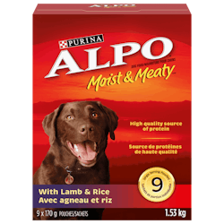 Nourriture pour chiens Alpo Moist & Meaty – agneau et riz