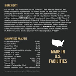 Ingredients & guaranteed analysis