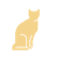 gold colour cat icon