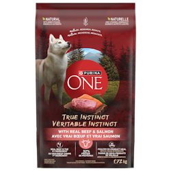  Purinaᴹᴰ ONEᴹᴰ Véritable Instinct avec Vrai Boeuf et Vrai Saumon Nourriture pour Chiens