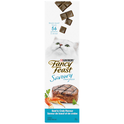 Purina® Fancy Feast® Savoury Cravings™ Beef & Crab Flavour Cat Treats 10 x 28g