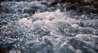 A close up of water