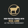 Real lamb as the first ingredient