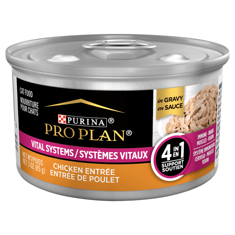 Pro Planᴹᴰ Adulte Systèmes Vitaux Entrée de Poulet en Sauce Nourriture Humide pour Chats