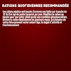 Rations Quotidiennes Recommandées