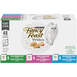 Fancy Feastᴹᴰ Petites Collection en Sauce Nourriture pour Chat Gourmet Variété 24 Emballages