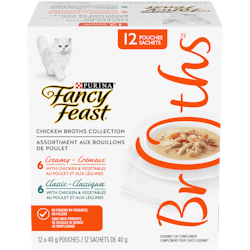 Fancy Feastᴹᴰ Assortiment aux Bouillons de Poulet Complément pour Chats Gourmet