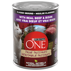 Purina ONE Véritable Instinct Moulue Classique avec Vrai Boeuf et Vrai Bison Nourriture pour Chiens