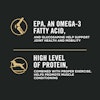 EPA, an omega-3 fatty acid, high level of protein