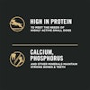 High in protein, calcium, phosphorus