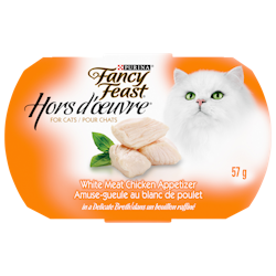 Fancy Feastᴹᴰ Hors d'Oeuvreᴹᴰ Amuse-Gueule au Blanc de Poulet pour Chats