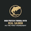 Real salmon as the first ingredient