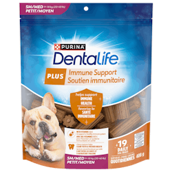 DentaLifeᴹᴰ Plus Soutien immunitaire Petit/Moyen Gâteries pour Chiens pour les Soins Buccodentaires