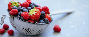 Berries in a colander