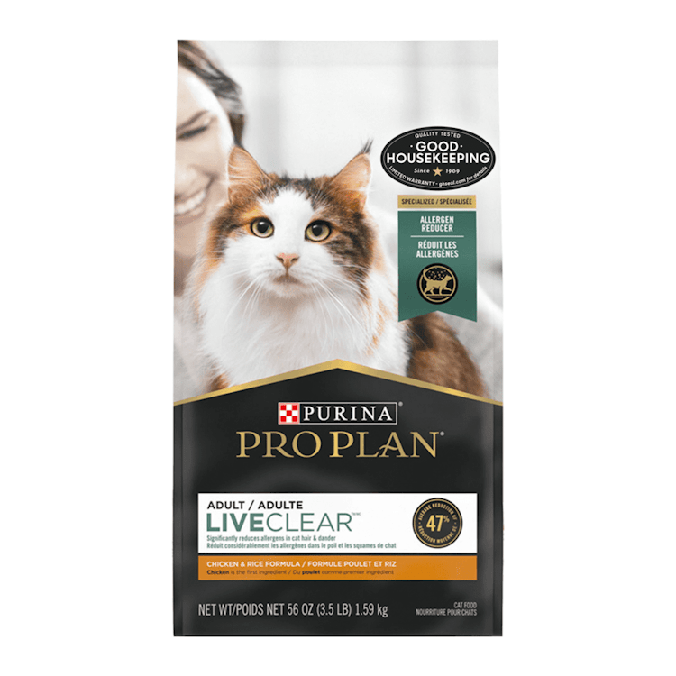 Pro Plan🅫 LiveClear Réduit les Allergènes Formule Poulet et Riz Nourriture Sèche pour Chats