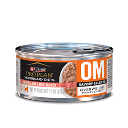 Formule féline en boîte OM Overweight Management🅫 Savory Selects en sauce avec saumon