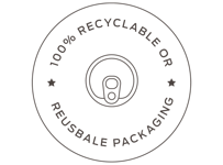 100% Recyclable or Reusable Packaging