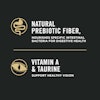 Natural prebiotic fiber, vitamin A & taurine