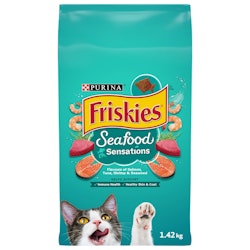 Friskiesᴹᴰ Ocean de Sensationsᴹᴰ Saveurs de saumon, thon, crevettes et algues Nourriture pour chats 