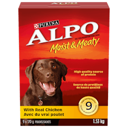 ALPO® Moist & Meaty™ with Real Chicken Semi-Moist Dog Food