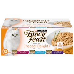 Fancy Feastᴹᴰ Assortiment Délices au Cheddar Grillé Nourriture pour Chat