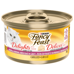 Fancy Feast Délices au Cheddar Grillés Festin de Poulet et de Fromage Cheddar en Sauce Nourriture pour Chats