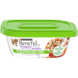 Benefulᴹᴰ Mélanges Hachésᴹᴰ avec avec Agneau, Riz Brun, Carottes et Tomates Nourriture Humide pour Chiens