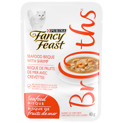 Fancy Feast🅫 Bouillons Bisque De Fruits De Mer Avec Crevettes 