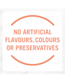 No artificial colours or preservatives